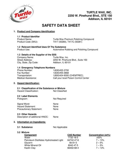 Fillable Online Archpdfs Lps Safety Data Sheet Marvelmysteryoil