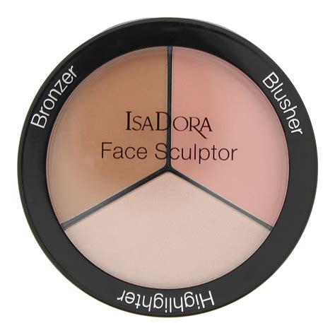 Isadora Face Sculptor Bronzerblusherhighlighter 01 Warm Peach 18g