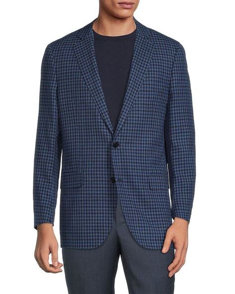 Brooks Brothers Regent Fit Checked Wool Blazer In Blue For Men Lyst