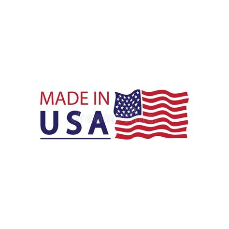 Made In Usa Logo Design Flag Made America American States Flags