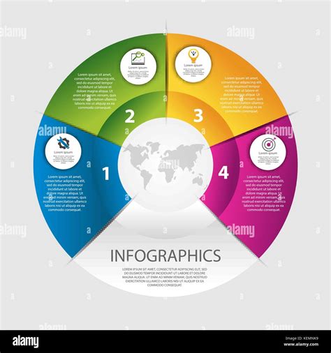 Modern Vector Illustration 3d Template Of Circular Infographics With