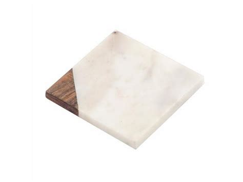 Marble And Wood Coaster Set Stylish And Functional Home Decor