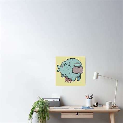 Gassy Moo Critter Oxygen Not Included Poster By Ethereal Enigma Redbubble