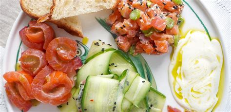 Plum Gin Cured Salmon With Cucumber Salad WOMAN