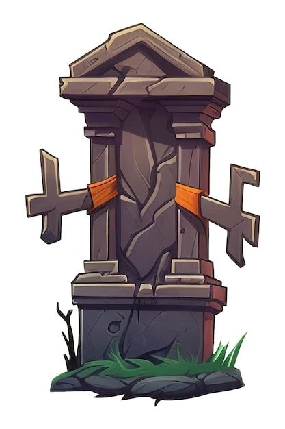 Premium Psd Tombstone Illustration Element Png For Celebrate Halloween