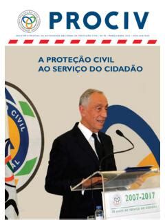 A PROTEÇÃO CIVIL AO SERVIÇO DO CIDADÃO prociv pt a prote 199 195 o