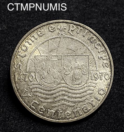 Monnaie Sao Tome Et Principe Portugal Escudos Argent Ctmp