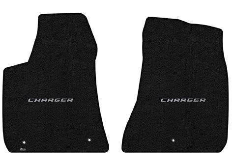 Lloyd Mats Velourtex Dodge Charger Silver Logo Front Floor Mats