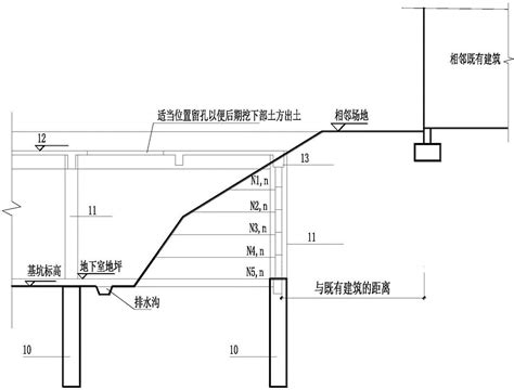 基于地下室侧壁的基坑支护结构及其逆作施工方法与流程