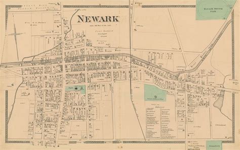 Village Of Newark New York 1874 Map Replica And Genuine Etsy Newark