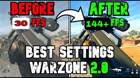 BEST Settings For Warzone 2 0 From 30 FPS To 144 FPS YouTube