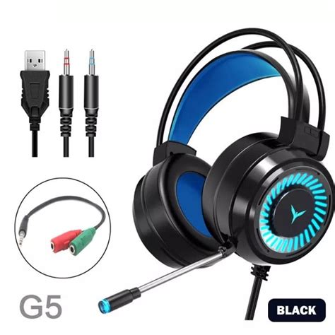 Gaming Headphones PC Noise Cancelling Headphones Wired Headset with Mic ...