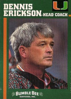 Miami Hurricanes Football | DENNIS ERICKSON | Trading Card Collection