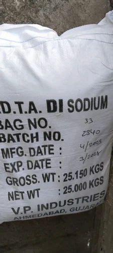 EDTA Disodium Salt 25Kg At Rs 162 Kg In Mumbai ID 2851102413555