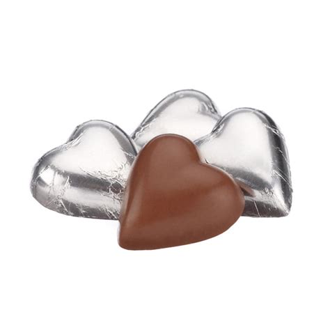 Chocolatier Milk Chocolate Solid Heart Silver Foil Australian Made