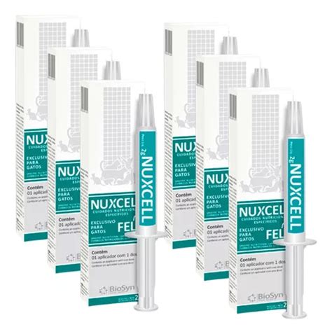 Kit 6 Suplemento Nuxcell Fel Para Gatos Biosyn 2g MercadoLivre