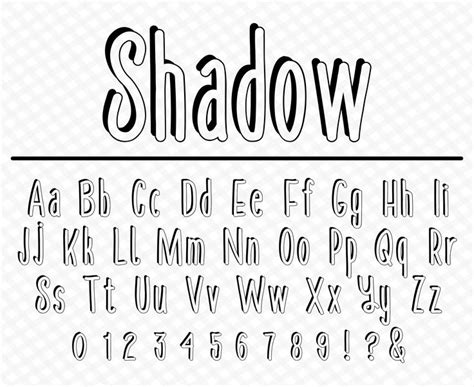 Shadow Font Shadow Script Font Shadow Font Style Drop Shadow Font