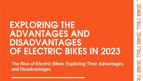 Advantages And Disadvantages Of E Bicycle