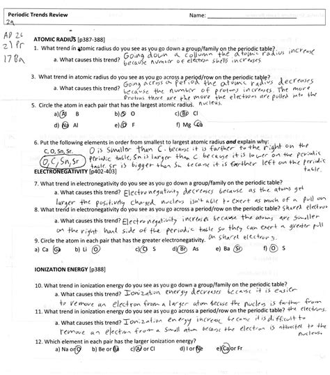 Hillsborough County Semester 2 Review Answers Chemistry 7