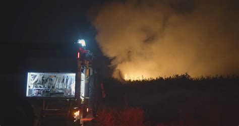 Fire Truck With Flashing Light On Background Stock Footage SBV ...