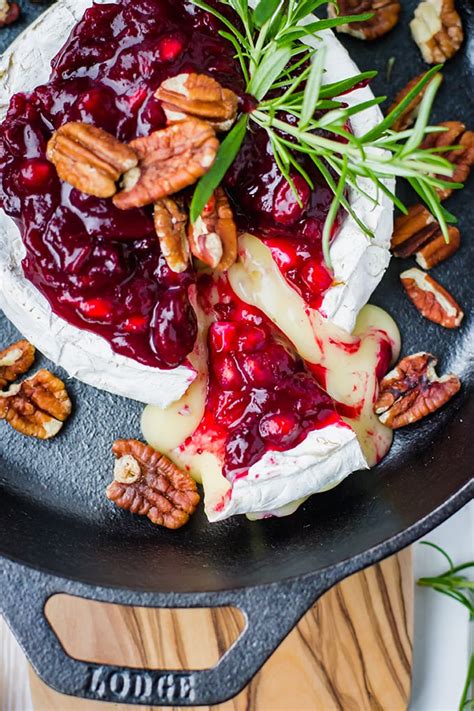 Cranberry Pomegranate Baked Brie Nourish And Fete