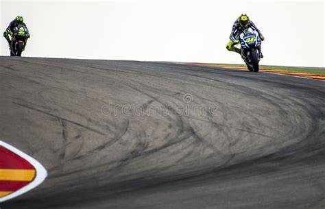 GP DEL GP ARAGÓN MOTO Valentino Rossi Fotografía editorial Imagen de