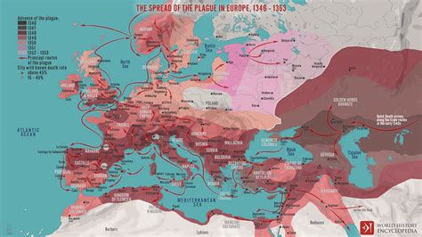 The Spread Of The Plague In Europe 1346 1353 Illustration World