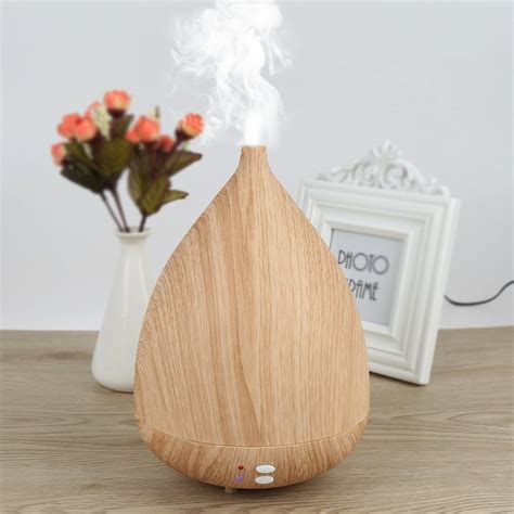 Oobest Wood Grain Essential Oil Diffuser Humidifier 300ML Diffuser Cool