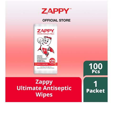 Zappy Ultimate Antiseptic Wipes S X Sheets Shopee Singapore