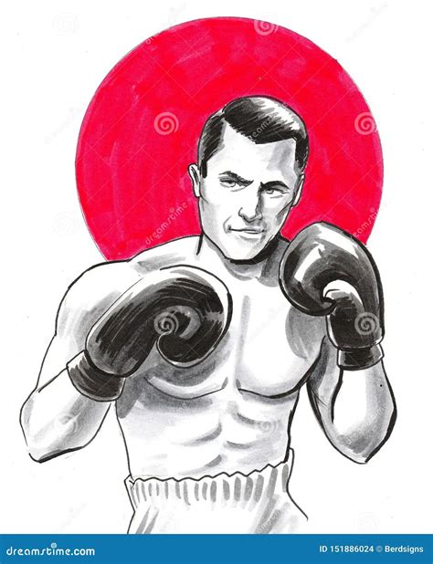 Boxer Man Drawing Uschumm