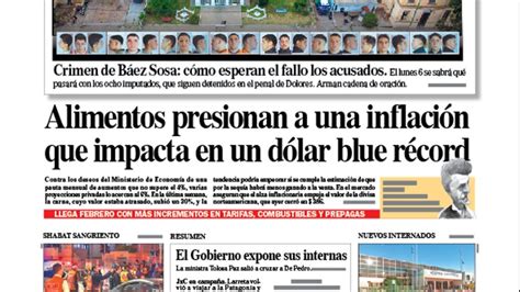 La Tapa Del Diario Perfil Del S Bado De Enero De Perfil