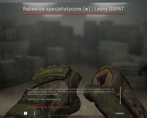 Rękawice cs go Leśny DDPAT FT Skin Kosa Najtaniej Września Kup