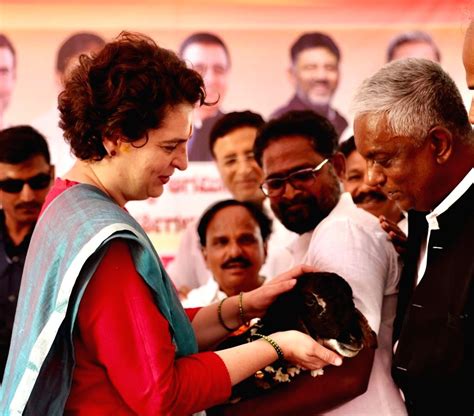 Congress general secretary Priyanka Gandhi during a public meeting