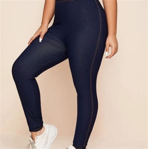 Shein Curve Basic Elastic Waist Plus Jeggings Nwt Legging Plus Size