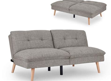 Canape Clic Clac Scandinave 3 Places En Tissu Gris Kally DECO IN PARIS