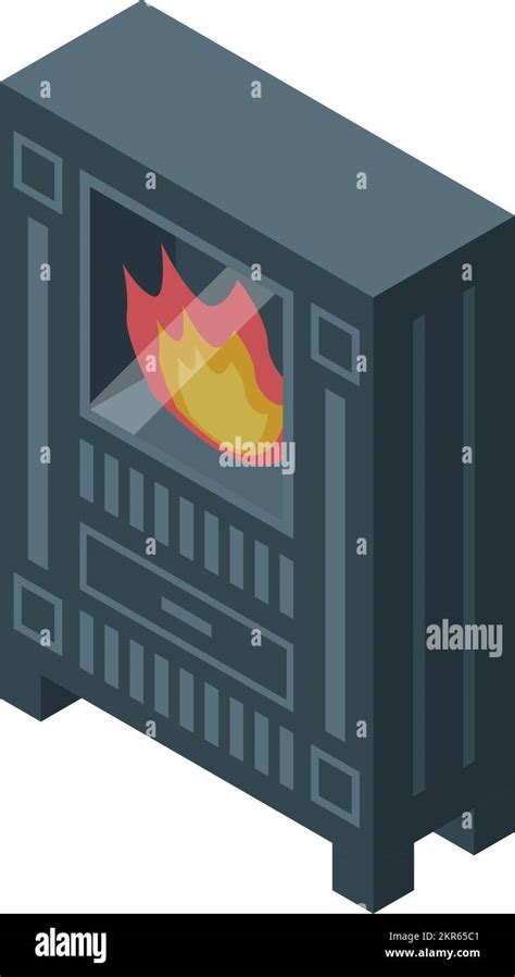 Old Fireplace Electric Stock Vector Images Alamy