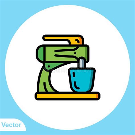 Kitchen Mixer Vector Icon Sign Symbol Stock Vector Illustration Of