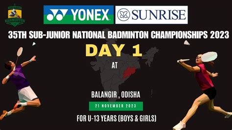 Yonex Sunrise All India Sub Junior Ranking Tournament 2023 YouTube