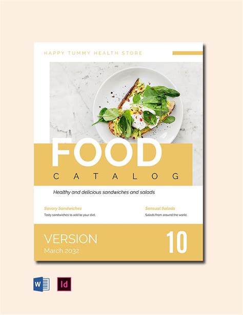 Free Free Food Catalog And Examples Templates Download In Word Pdf