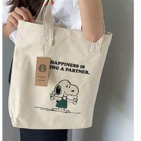 Starbucks Coffee 新品未使用 スタバ スヌーピー トートバッグ スターバックス Peanuts の通販 By Momos