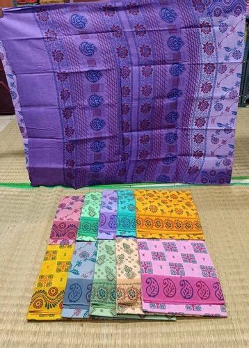 Checks Floral Printed Pure Sungudi Cotton Saree At Rs Piece Anna