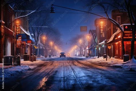 Urban Winter Scenes Capture Cityscapes With Snow Covered Streets