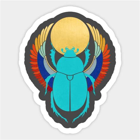 Egyptian Scarab - Egyptian Scarab Beetle - Sticker | TeePublic