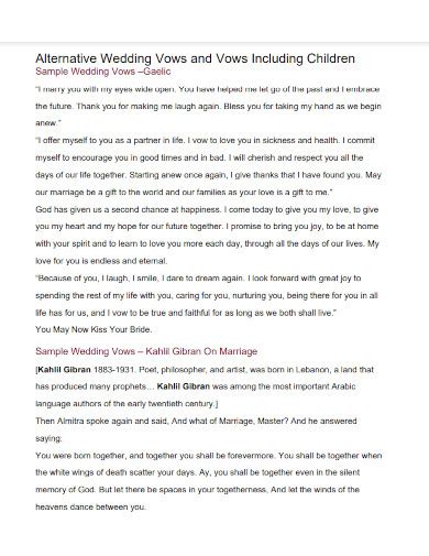 Wedding Vows 11 Examples How To Write Pdf