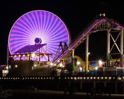 International Womens Day Ferris Wheel Lighting At The Santa Monica