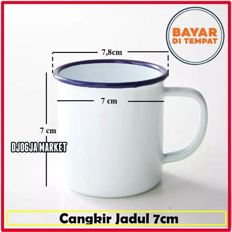 Cangkir Kopi Enamel Putih Polos Gelas Jadul Unik 7cm Lazada Indonesia