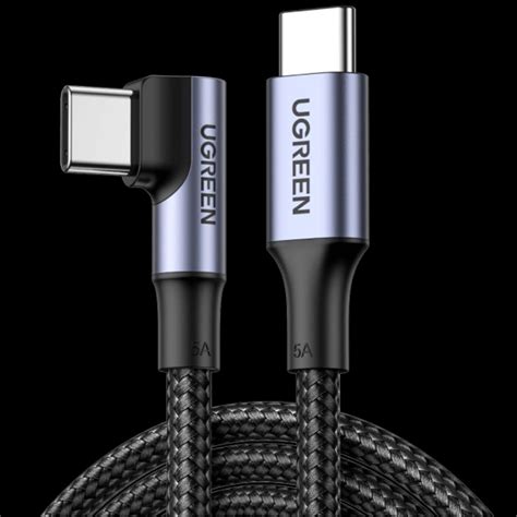 UGREEN USB C Til Vinklet USB C Kabel PD 100W 5A 1m Teknikkdeler No