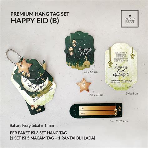 Jual Premium Hang Tag Set Tebal Lebaran Idul Fitri B Thick Eid