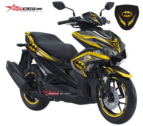 Modifikasi Striping Yamaha Aerox Black Batman Motoblast