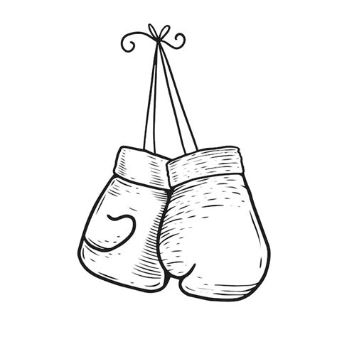 Boxing Gloves Line Art